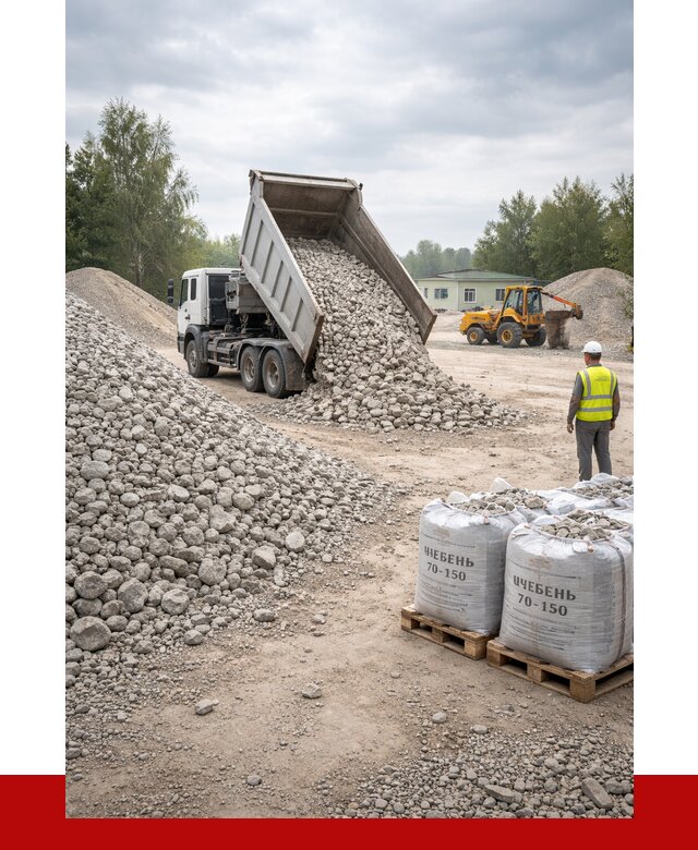 Известняковый щебень фракция 70-150 в Кирове от 1271 р. | ПРОНЕРУДКро