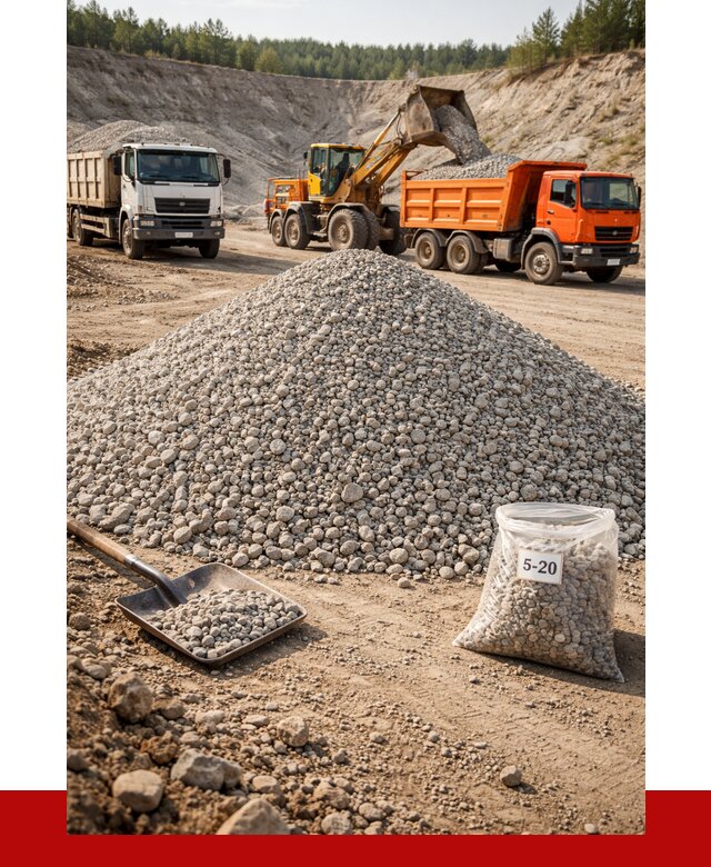 Доломитовый щебень фр. 5-20 в Кирове от 4269 р. | ПРОНЕРУДКро