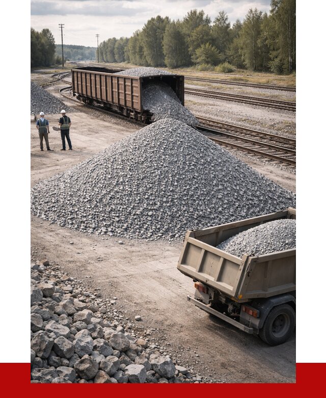 Железнодорожный щебень 20-60 в Кирове от 1728 р. | ПРОНЕРУДКро