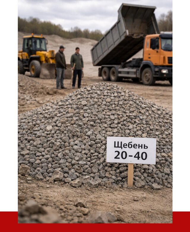 Бетонный щебень фракция 20-40 в Кирове от 2490 р. | ПРОНЕРУДКро