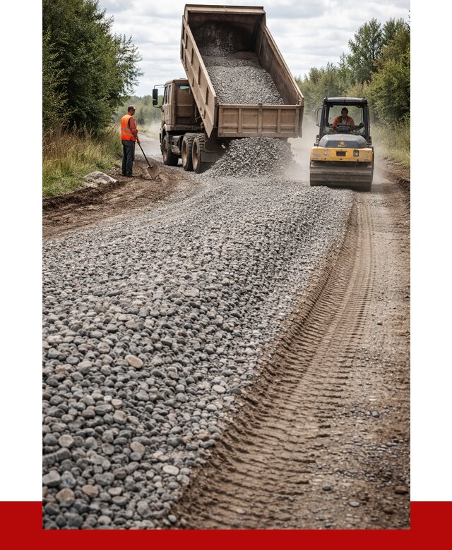 Щебень для отсыпки дороги в Кирове от 2745 р. ПРОНЕРУДКро