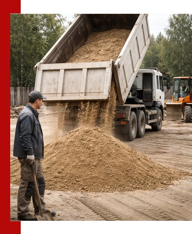 Доставка и продажа песка с разгрузкой в Кирове