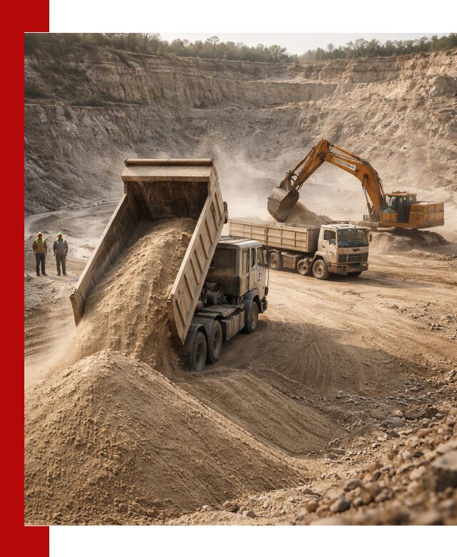 Карьерный песок навалом с доставкой в Кирове