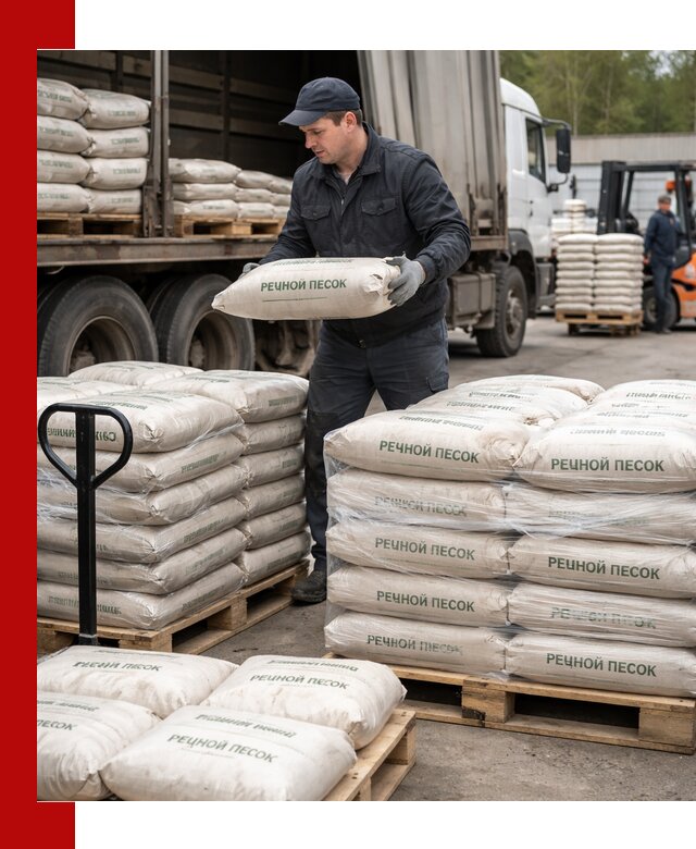 Речной песок в мешках с доставкой в Кирове