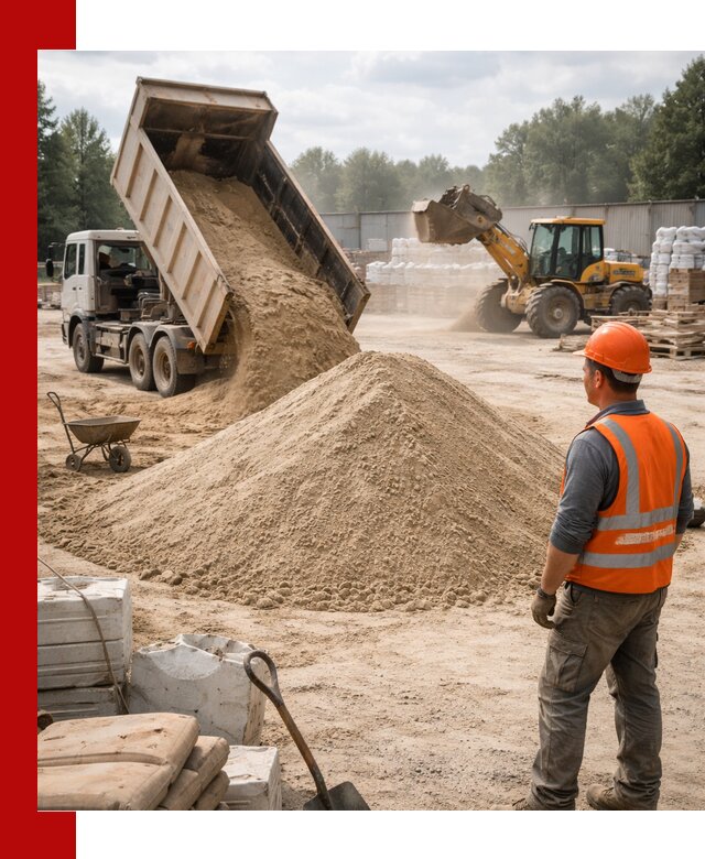 Доставка строительного песка с самосвалом в Кирове