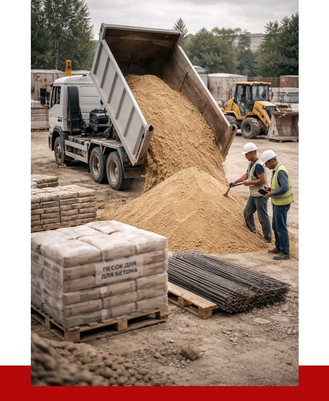 Песок для бетона в Кирове от 2541 р. с доставкой, ПРОНЕРУДКро