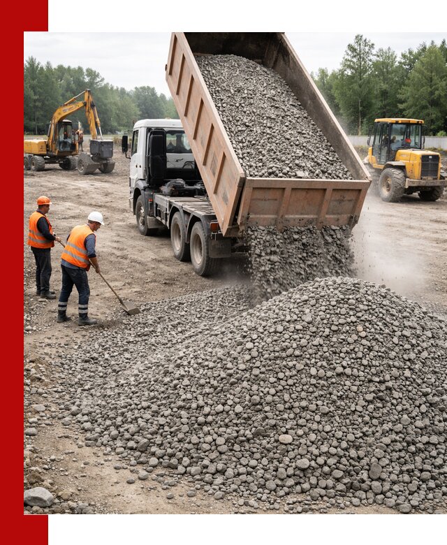 Доставка гравия фракции 40-70 в Кирове оптом и в розницу