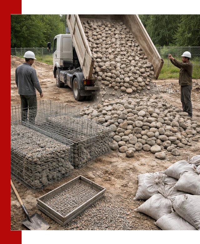 Камень для габионов фракция 70–151 в Кирове