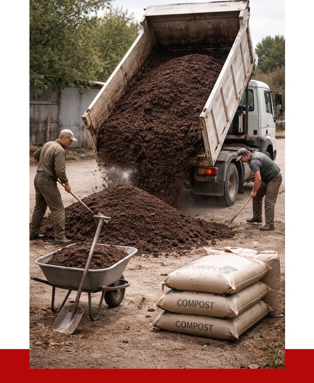 Купить компост в Кирове от 4269 р. за куб с доставкой | ПРОНЕРУДКро