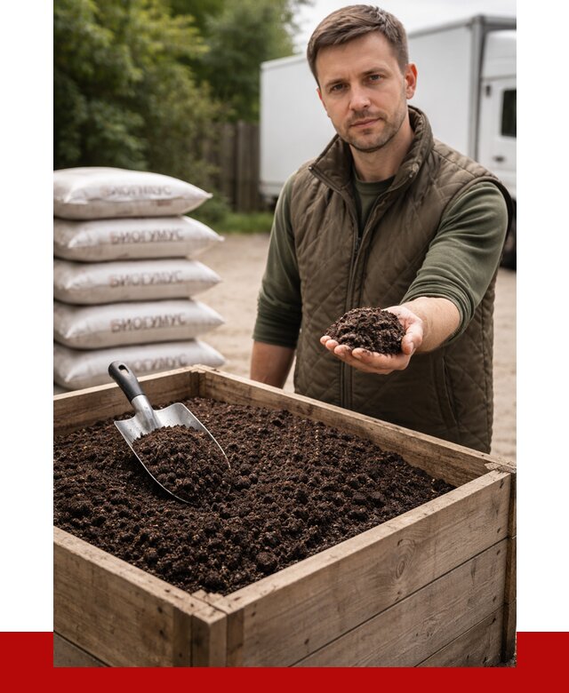 Купить биогумус в Кирове с доставкой от 8640 р. за куб | ПРОНЕРУДКро