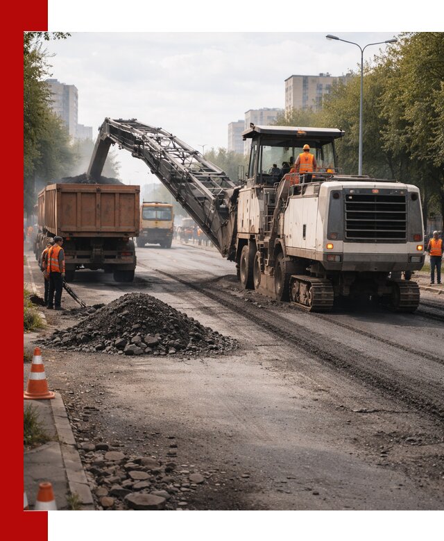 Фрезерованный асфальт в Кирове — удаление и вывоз старого покрытия