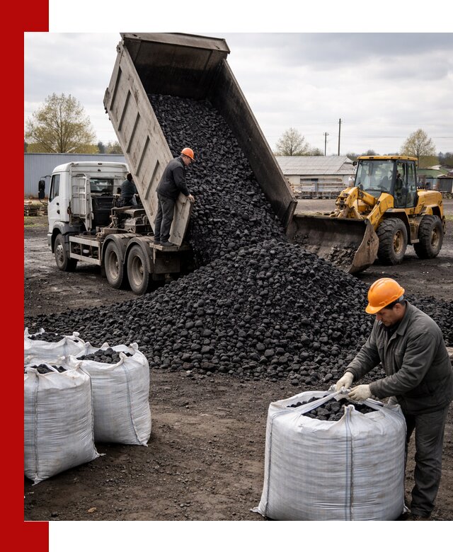 Доставка каменного угля в Кирове оптом и в розницу