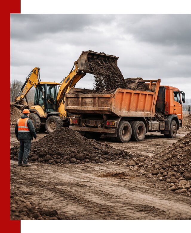 Вывоз грунта и строительного мусора в Кирове грузовыми самосвалами